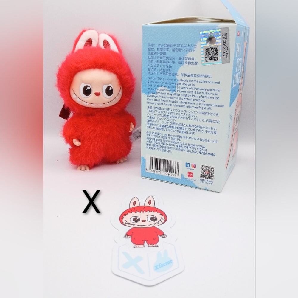 ♥️ LABUBU Original “PIN FOR LOVE” Set – Scanned Product. Letter X